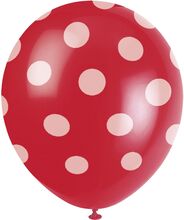 Prickiga Ballonger Röda - 6-pack