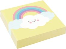 Servetter Rainbow & Cloud Gul - 20-pack