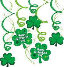 St. Patrick's Day Swirls Hängande Dekoration - 30-pack