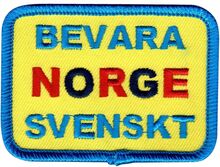 Tygmärke Bevara Norge Svenskt
