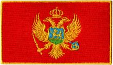Tygmärke Flagga Montenegro