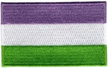 Tygmärke Flagga Pride Genderqueer - Mellan