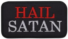 Tygmärke Hail Satan