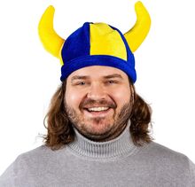 Vikingahjälm Blå/Gul - One size