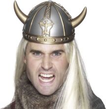 Vikingahjälm med Horn - One size
