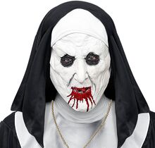 Vit Nunna med Blod Mask - One size