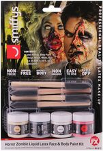 Zombie Flytande Latex Ansikts- & Kroppsfärg Kit