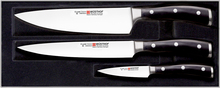 Wüsthof - Classic ikon knivsett 3 deler svart