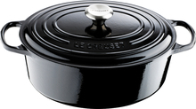 Le Creuset - Signature støpejernsgryte oval 31 cm 6,3L svart blank