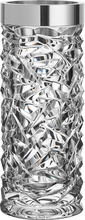 Orrefors - Carat vase sølvkant 24 cm