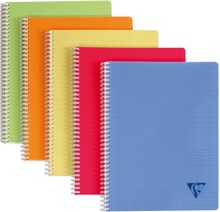 Clairefontaine Anteckningsblock Linicolor A4 90 ark rutat 5x5 mm 5 st
