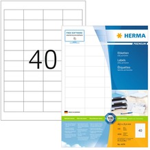 HERMA Permanenta etiketter PREMIUM A4 48,5x25,4 mm 100 ark