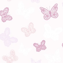 Noordwand Kids at Home Veggpanel Butterfly pink 100114