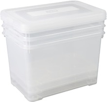 Curver Förvaringslådor set Handy 3x65L transparent