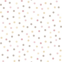 Noordwand Tapet Mondo baby Confetti Dots rosa, vit och brun