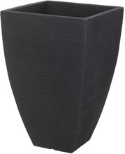 ProGarden Vaso di Fiori Quadrilaterale a Coste 43 cm Antracite