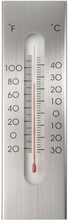 Nature Utendørs veggtermometer aluminium 7x1x23 cm