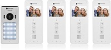 Smartwares Porttelefon med video för 4 lägenheter 20,5x8,6x2,1 cm vit