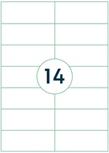 rillprint Selvklebende etiketter 105x42,4 mm 1000 ark hvit