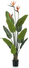 Emerald Kunstig plante Strelitzia i potte med blomster 120 cm