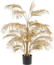 Emerald Konstväxt Areca-palmträd 105 cm guld