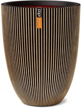 Capi Vas elegant Groove 34x46 cm svart och guld