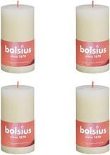 Bolsius Candele Rustiche a Colonna Shine 4 pz 130x68 mm Perla Delicato