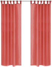 vidaXL Voilegardiner 2 stk 140x175 cm rød