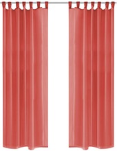 vidaXL Voilegardiner 2 stk 140x245 cm rød