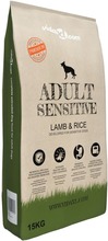 vidaXL Cibo Secco per Cani Premium Adult Sensitive Lamb & Rice 15 kg