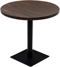 vidaXL Bistrobord MDF og stål rund 80x75 cm mørk aske