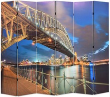 vidaXL Sammenleggbar romdeler 228x170 cm Sydney Harbour Bridge