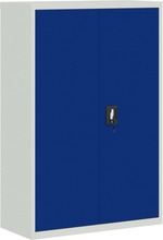vidaXL Kontorskap metall 90x40x140 cm grå og blå