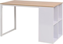 vidaXL Skrivebord 120x60x75 cm eik og hvit