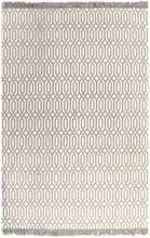 vidaXL Gulvsteppe kilim-vevet bomull med mønster 160x230 cm gråbrun