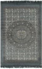 vidaXL Gulvsteppe kilim-vevet bomull med mønster 120x180 cm grå