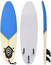vidaXL Surfebrett blå og kremhvit 170 cm