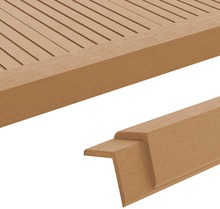 vidaXL Vinkellister for terrassebord 5 stk WPC 170 cm teakfarget