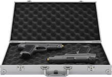 vidaXL Custodia per Pistola in Alluminio ABS Argento