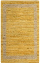 vidaXL Håndlaget teppe jute gul 80x160 cm