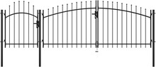 vidaXL Hagegjerde stål 2x4 m svart