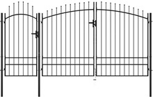 vidaXL Hagegjerde stål 2,45x4 m svart