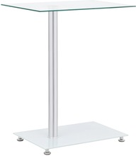 vidaXL Sidebord u-formet gjennomsiktig 45x30x58 cm herdet glass