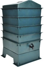 vidaXL Compostiera Vermifuga a 4 Vassoi 42x42x60 cm