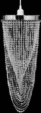 vidaXL Taklampe/lysekrone crystal 22 x 58 cm
