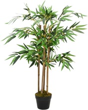vidaXL Kunstig bambusplante med potte Twiggy 90 cm