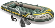INTEX Seahawk 4 Set Gommone con Remi e Pompa 68351NP