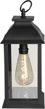 Luxform Batteridreven LED bordlampe Black Lantern T10 lys