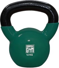 Orange Gym Kettlebell vinyl 12 kg mörkgrön