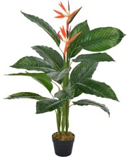 vidaXL Kunstig strelitziaplante med potte rød 100 cm